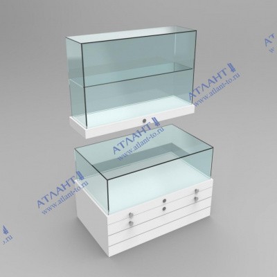 Комплект: навесная витрина и навесной прилавок КЮ2
